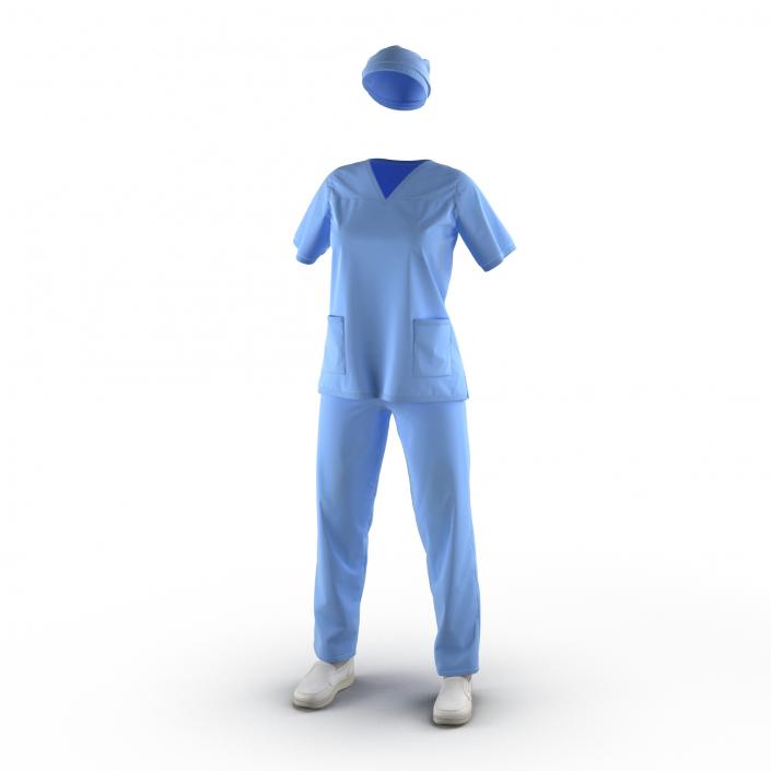 3D Female Surgeon Dress 16 model