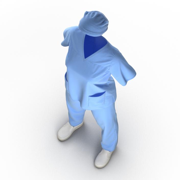 3D Female Surgeon Dress 16 model