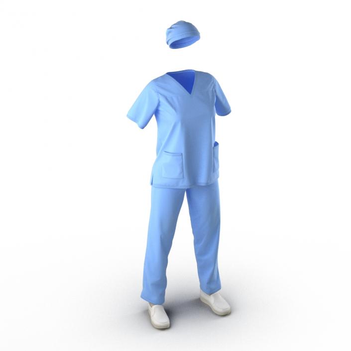 3D Female Surgeon Dress 16 model