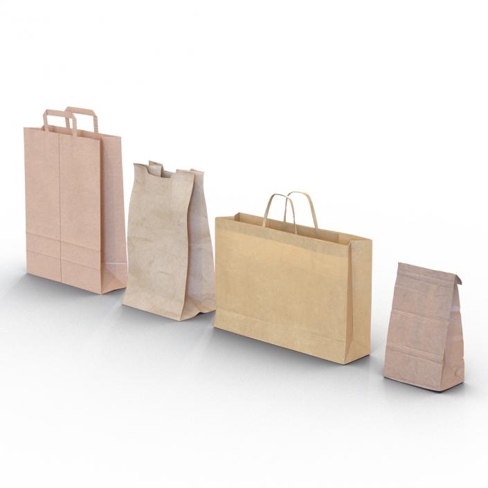 3D Paper Bags Collection 2 model