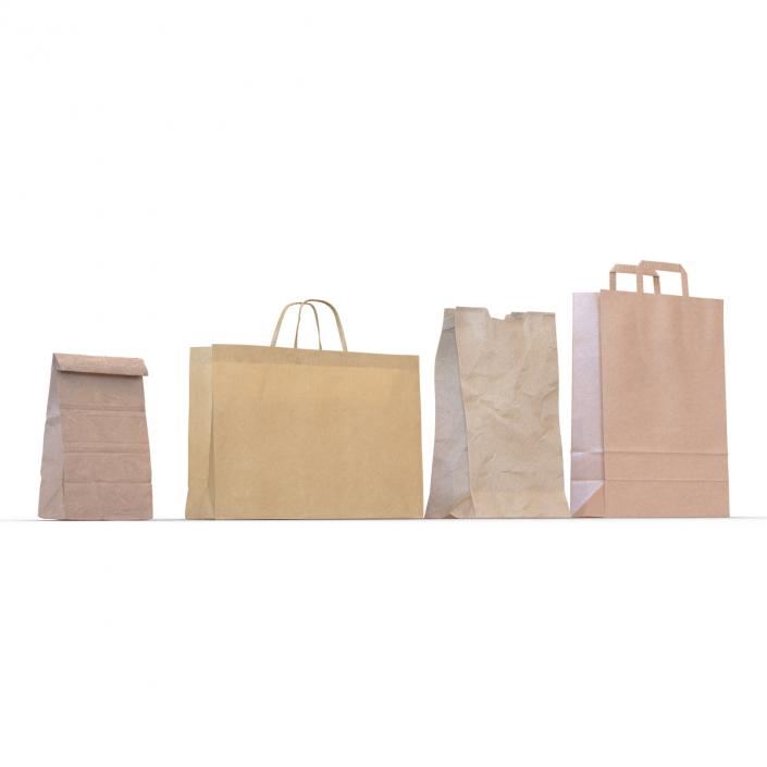 3D Paper Bags Collection 2 model