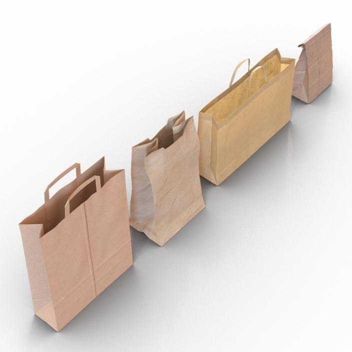 3D Paper Bags Collection 2 model