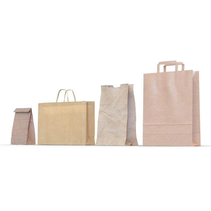 3D Paper Bags Collection 2 model