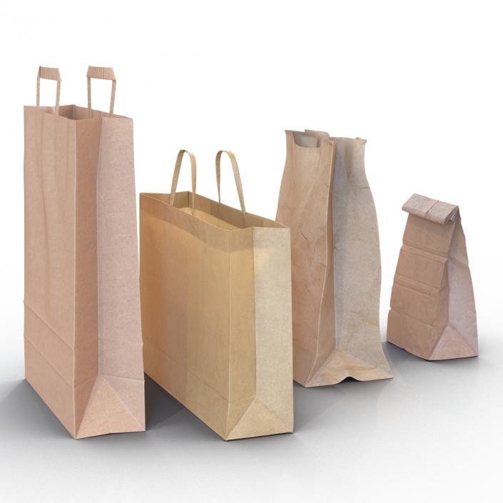 3D Paper Bags Collection 2 model