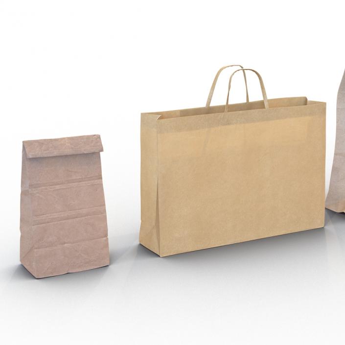 3D Paper Bags Collection 2 model