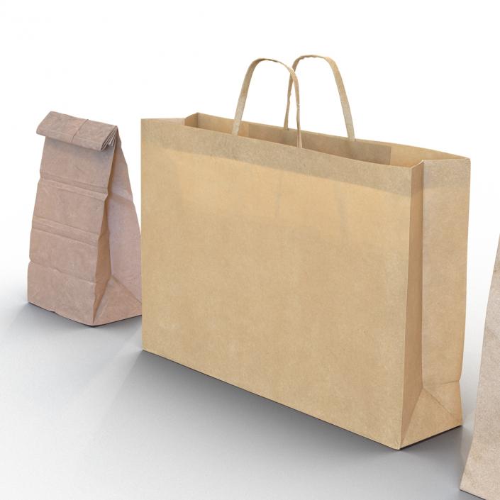 3D Paper Bags Collection 2 model