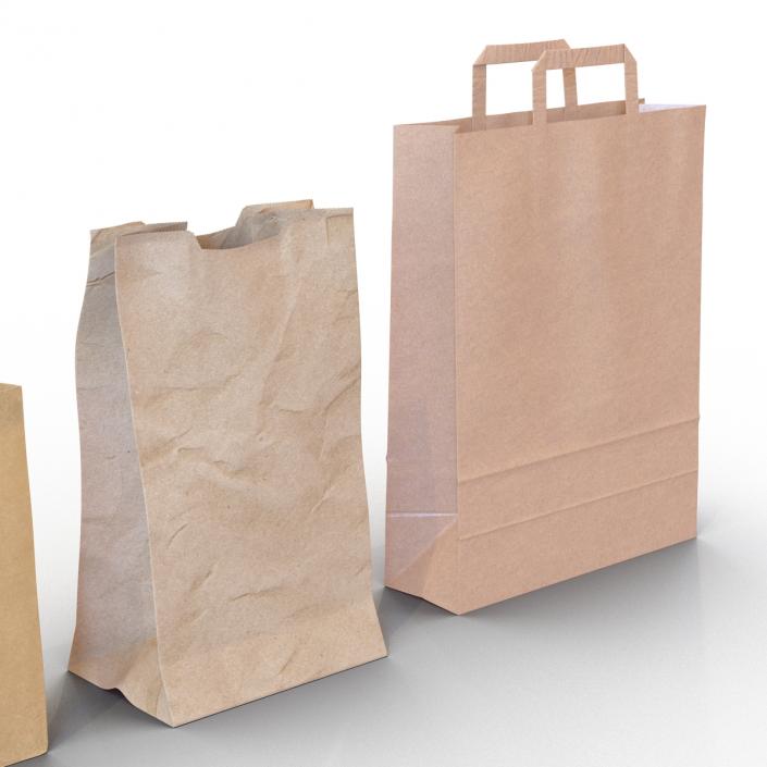 3D Paper Bags Collection 2 model