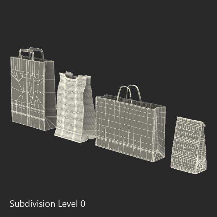 3D Paper Bags Collection 2 model