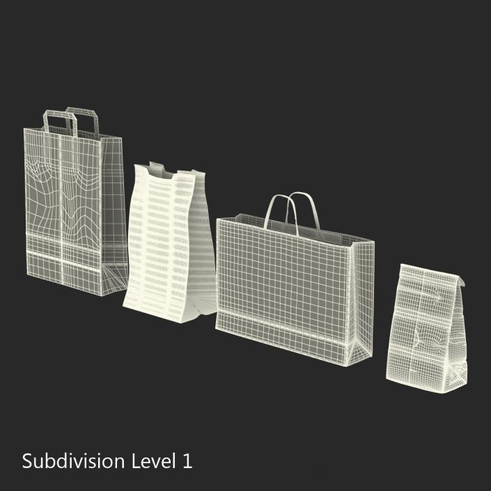 3D Paper Bags Collection 2 model