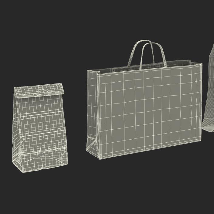 3D Paper Bags Collection 2 model