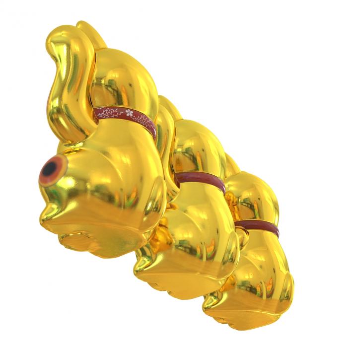 Golden Maneki Neko Collection 3D model