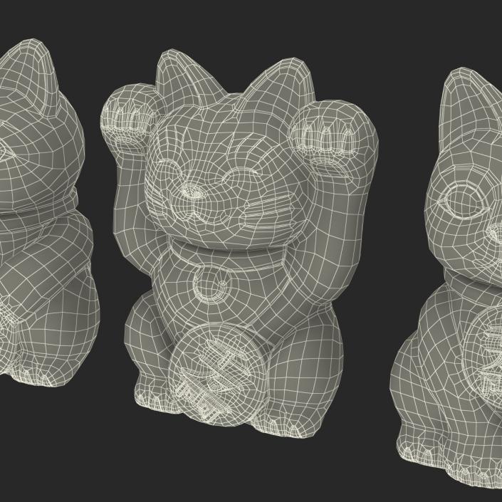 Golden Maneki Neko Collection 3D model