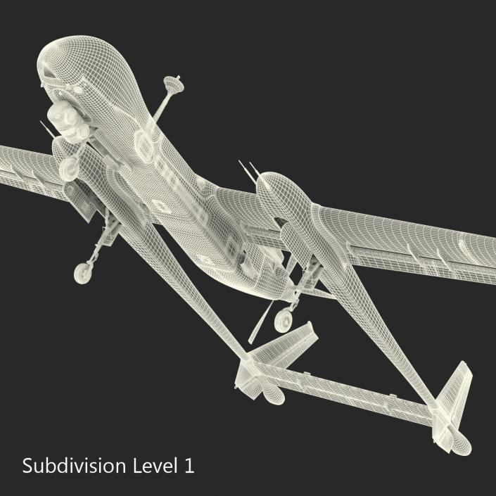 3D model IAI Eitan UAV Rigged