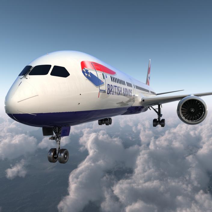 Boeing 787-9 Dreamliner British Airways 3D model