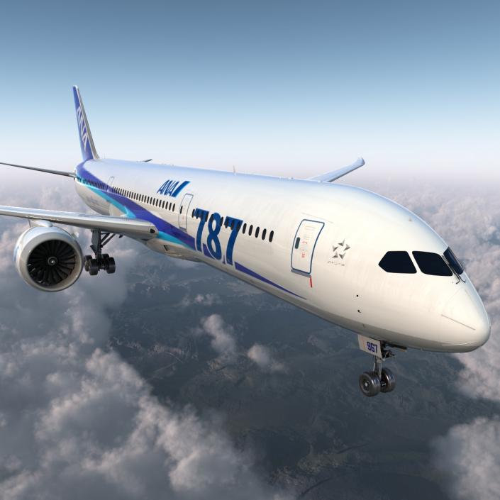 Boeing 787-9 Dreamliner All Nippon Airways 3D