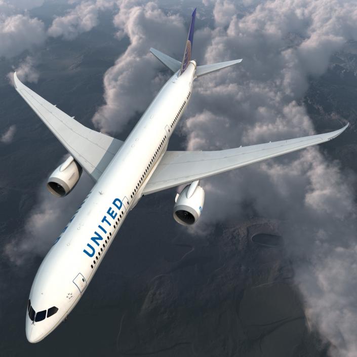 3D model Boeing 787-9 Dreamliner United