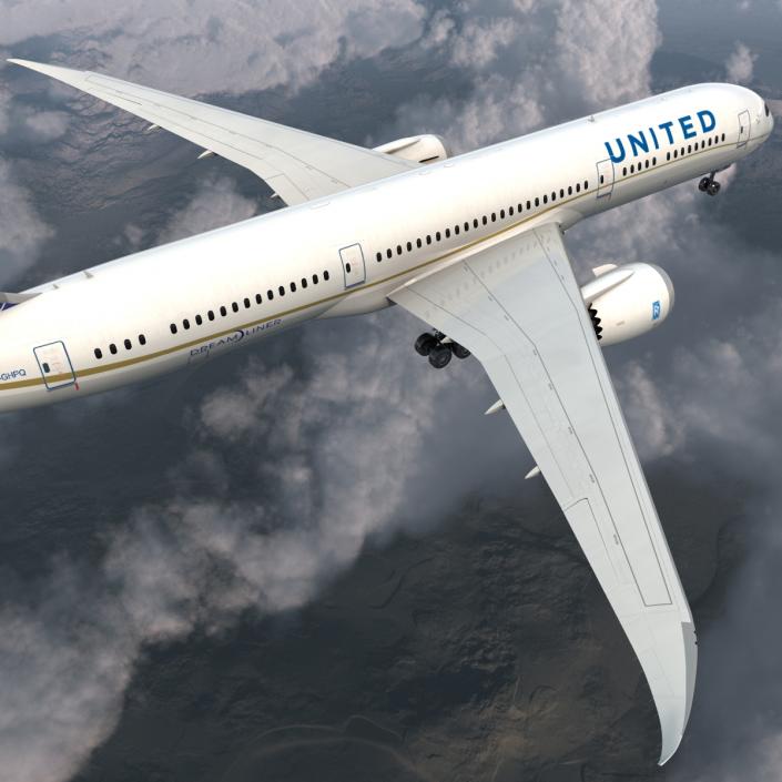 3D model Boeing 787-9 Dreamliner United