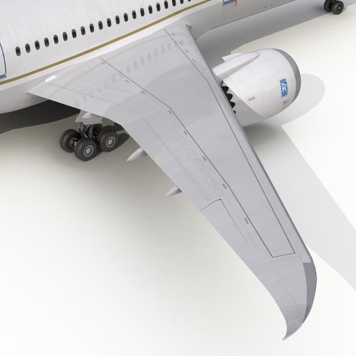 Boeing 787-9 Dreamliner United Rigged 3D