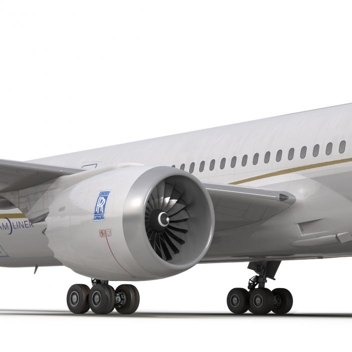 Boeing 787-9 Dreamliner United Rigged 3D