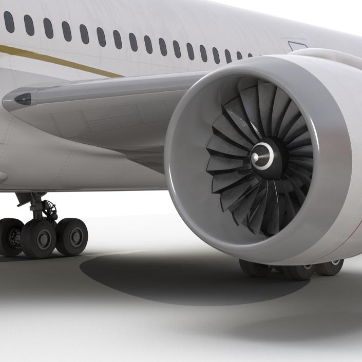 Boeing 787-9 Dreamliner United Rigged 3D