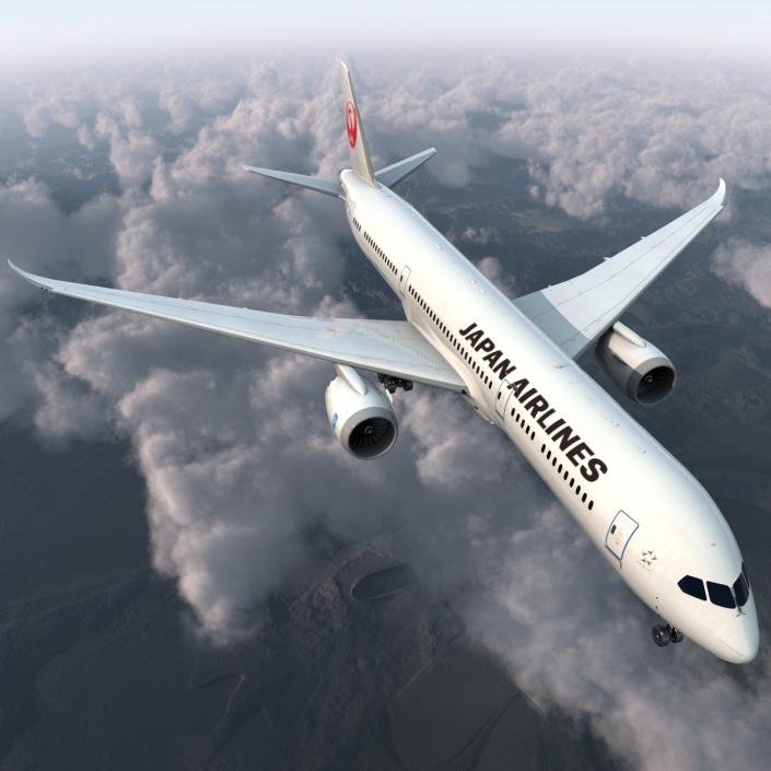 3D model Boeing 787-9 Dreamliner Japan Airlines Rigged