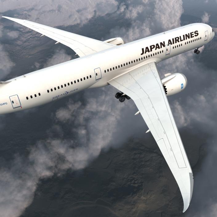 3D model Boeing 787-9 Dreamliner Japan Airlines Rigged