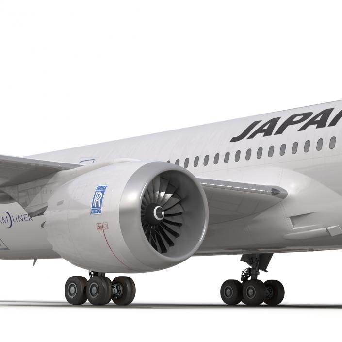 3D model Boeing 787-9 Dreamliner Japan Airlines Rigged