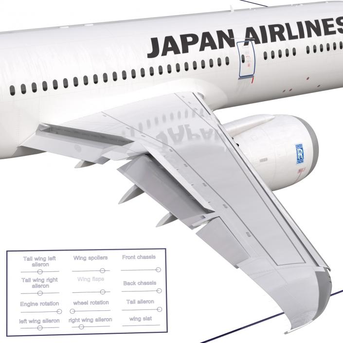 3D model Boeing 787-9 Dreamliner Japan Airlines Rigged