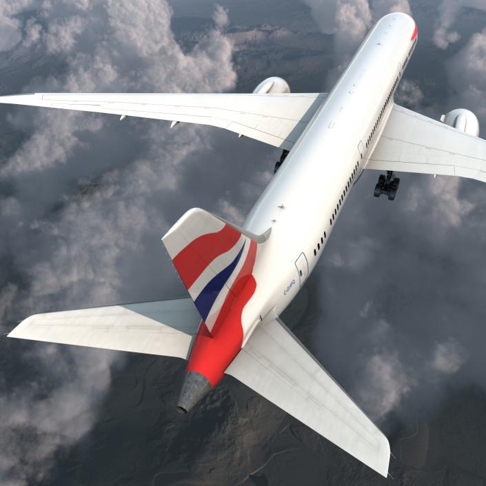 3D Boeing 787-9 Dreamliner British Airways Rigged