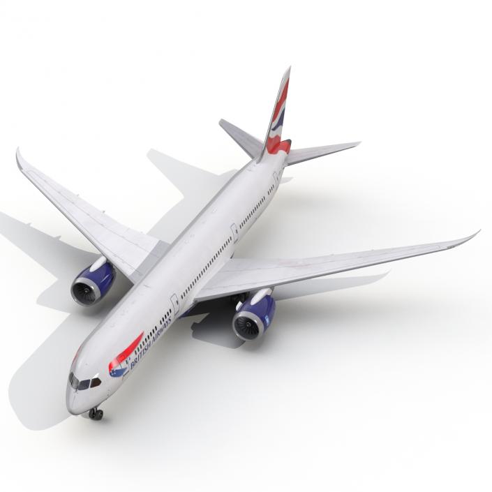 3D Boeing 787-9 Dreamliner British Airways Rigged