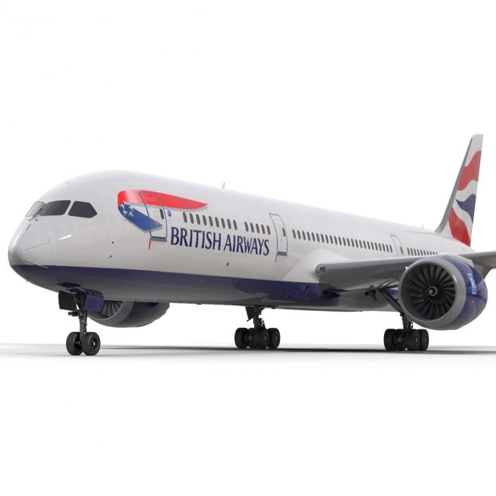 3D Boeing 787-9 Dreamliner British Airways Rigged