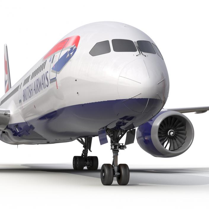 3D Boeing 787-9 Dreamliner British Airways Rigged