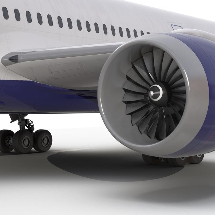 3D Boeing 787-9 Dreamliner British Airways Rigged