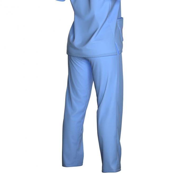 Female Surgeon Dress 17 Stained with Blood 3D