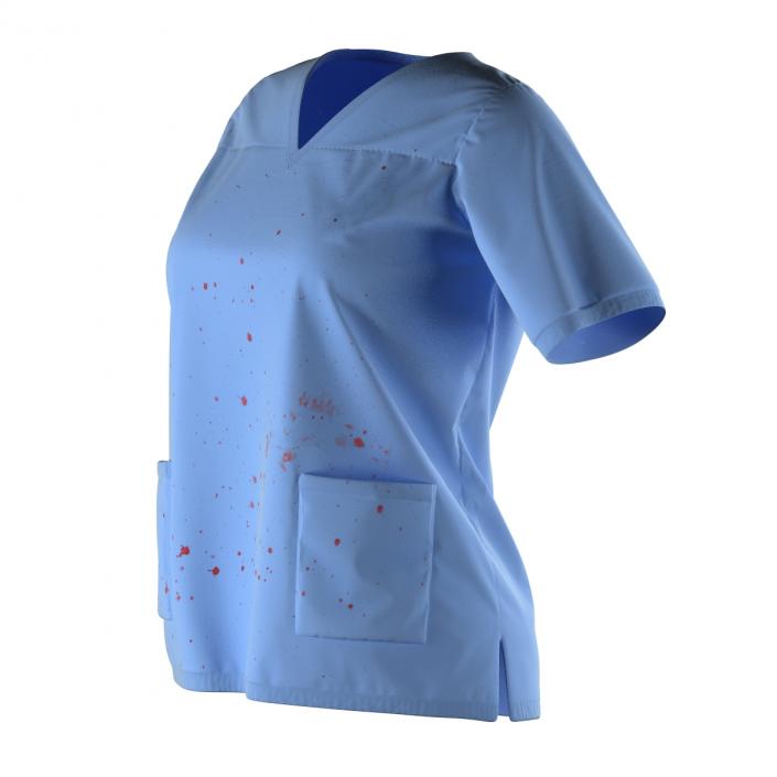 Female Surgeon Dress 18 Stained with Blood 3D