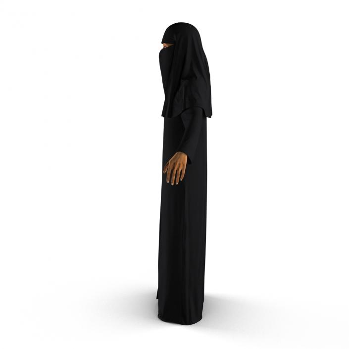 3D Arabian Woman in Black Abaya model