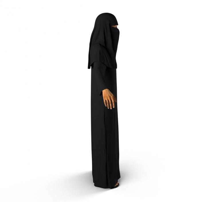 3D Arabian Woman in Black Abaya model