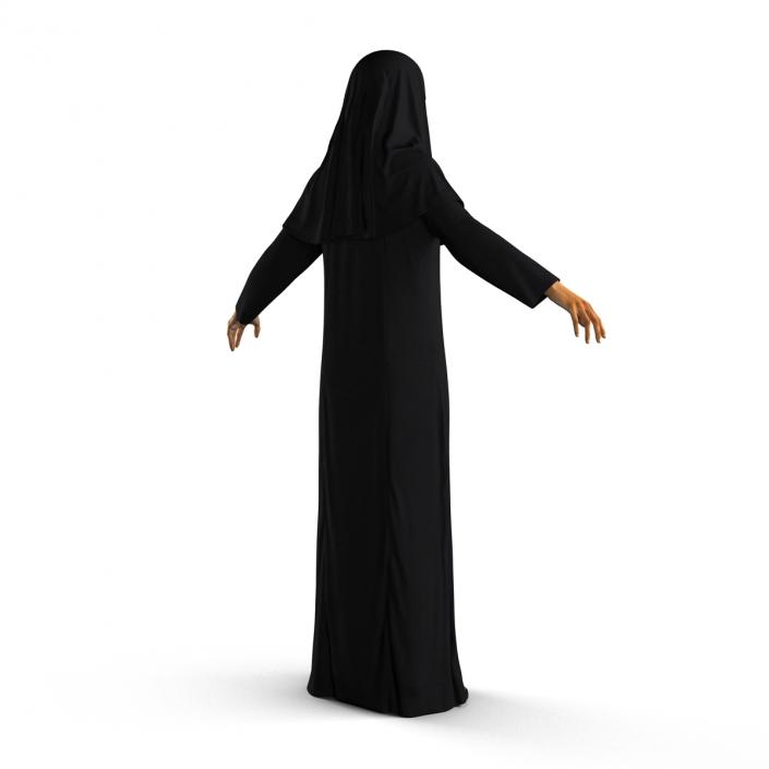 3D Arabian Woman in Black Abaya model