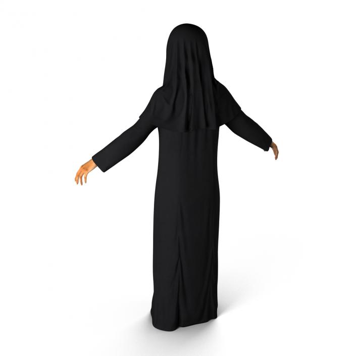 3D Arabian Woman in Black Abaya model