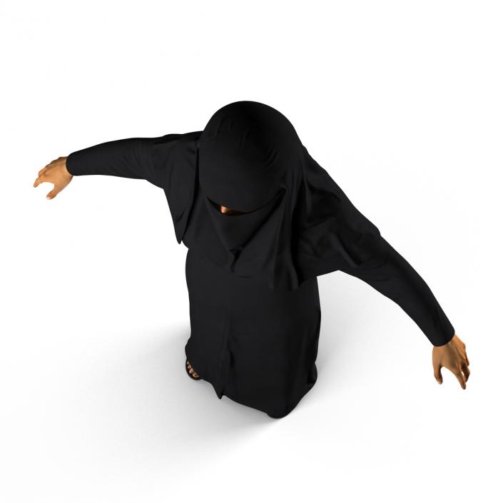 3D Arabian Woman in Black Abaya model