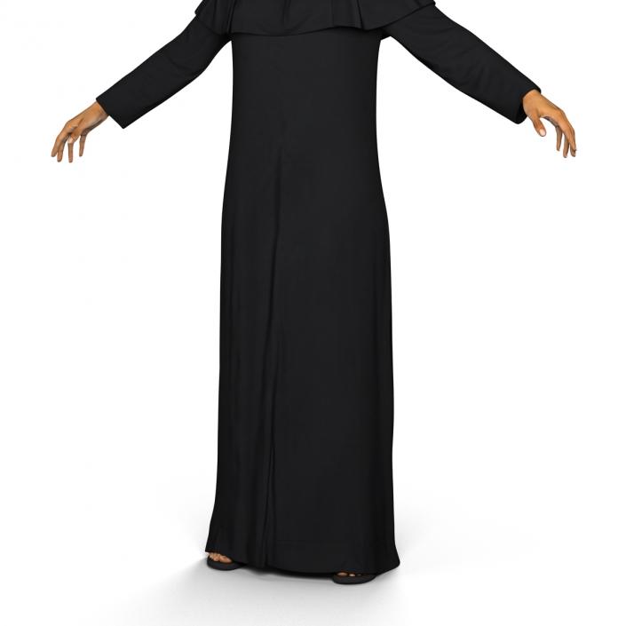 3D Arabian Woman in Black Abaya model