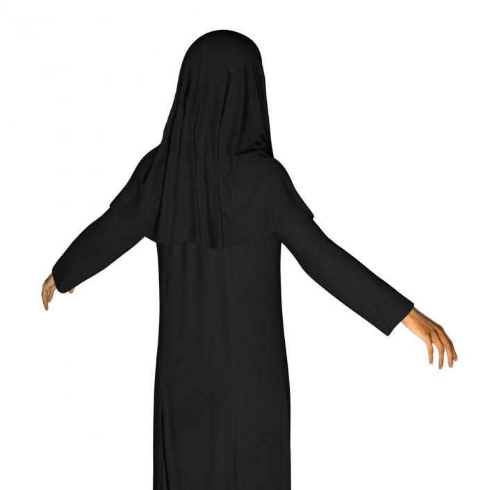 3D Arabian Woman in Black Abaya model