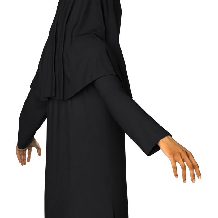 3D Arabian Woman in Black Abaya model