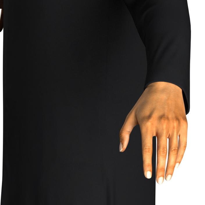 3D Arabian Woman in Black Abaya model