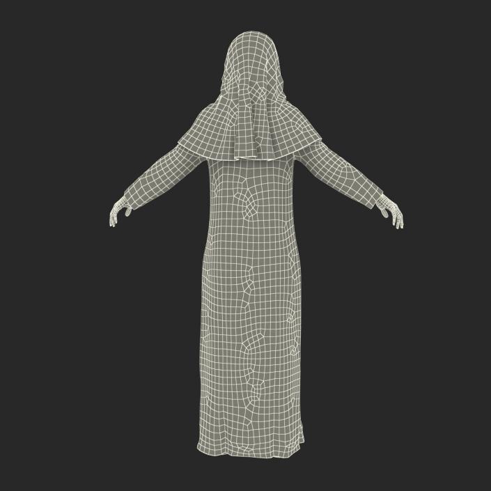 3D Arabian Woman in Black Abaya model