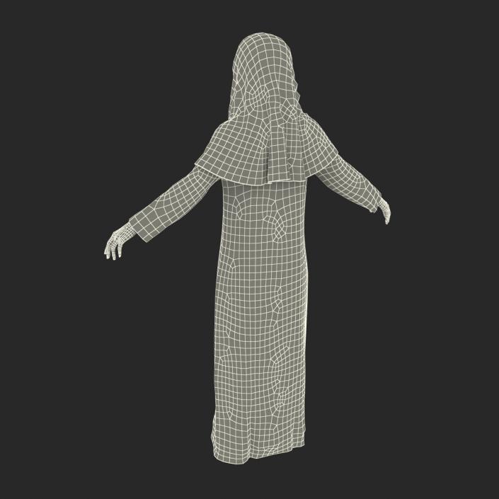 3D Arabian Woman in Black Abaya model