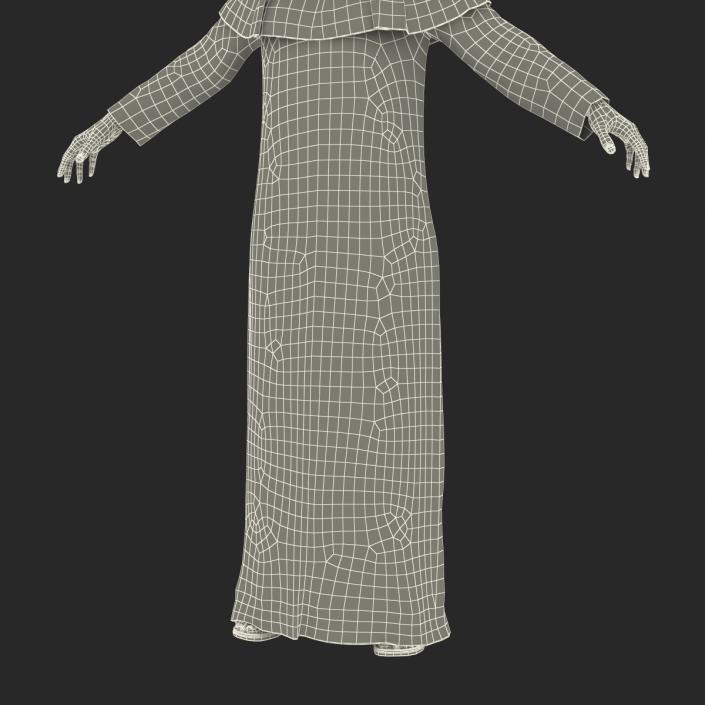 3D Arabian Woman in Black Abaya model