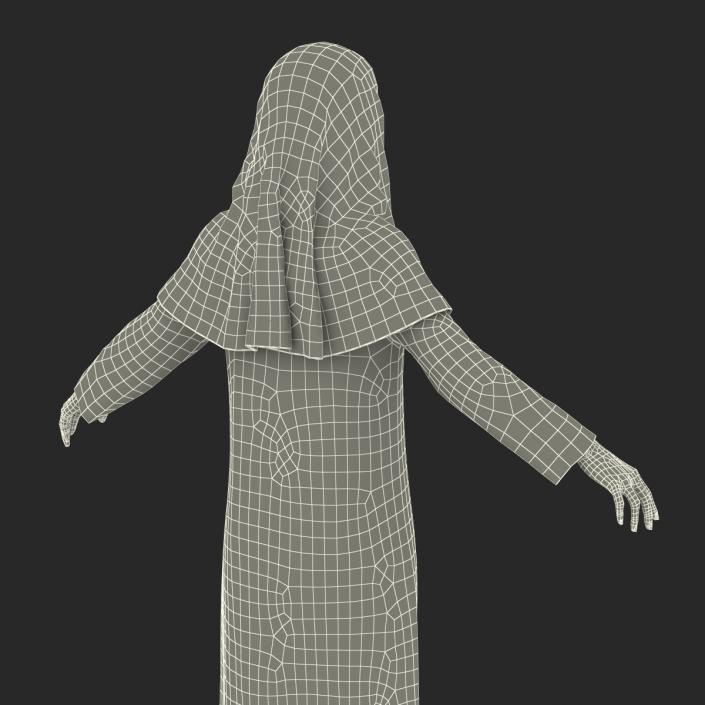 3D Arabian Woman in Black Abaya model