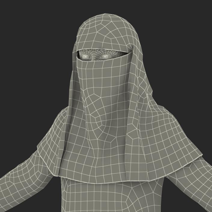 3D Arabian Woman in Black Abaya model