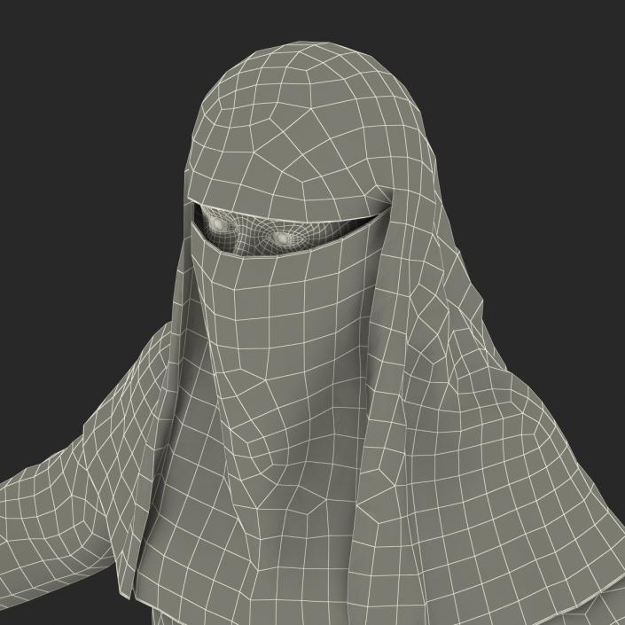 3D Arabian Woman in Black Abaya model